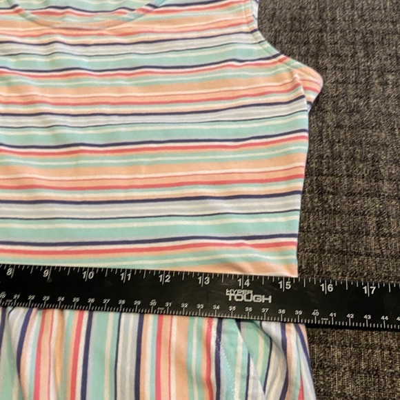Lands' End Multicolor Striped Midi Dress. Sleeveless. Size S. Pockets. Comfy! - Picture 14 of 14